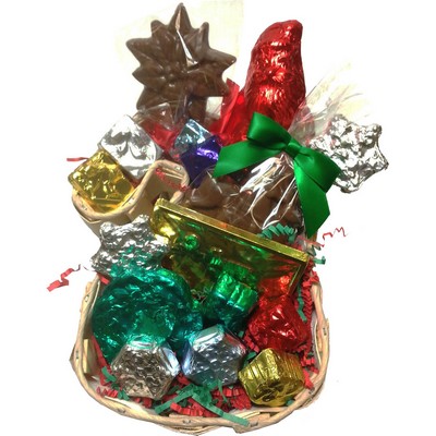 Small Santa's Hat Shaped Wooden Gift Basket