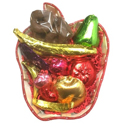 Small Apple Shaped Wooden Gift Basket