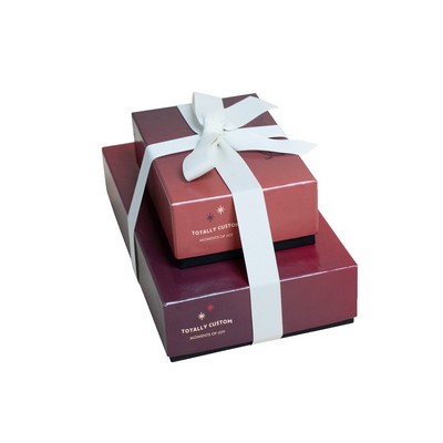 Delightful 2-Tiered Gift Tower with Luxury Custom Packaging