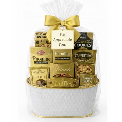 Golden Gourmet Indulgence Gift Basket