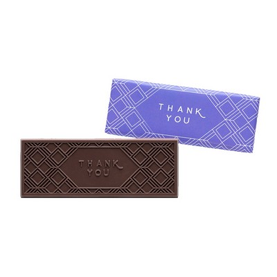 Thank You 2"x5" Themed Dark Chocolate Wrapper Bar