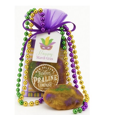 Mardi Gras Praline Gift Bag with Beads