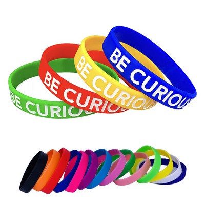 Debossed Color Filled Silicone Wristbands